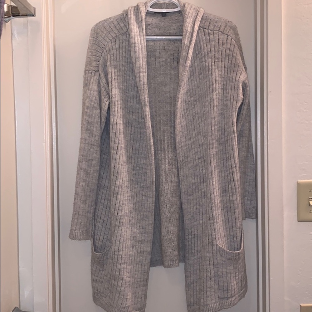 AE Light Gray Hooded Cardigan
